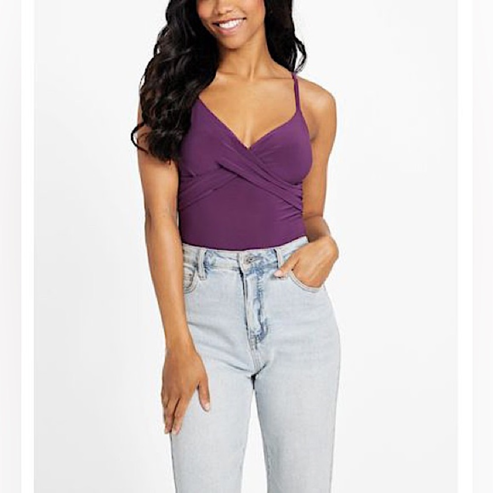 Guess Purple Tank Top Bodysuit